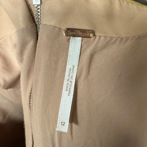 Free People Pink Modern Femme Vegan Leather Skirt Size 12‎ - Picture 4 of 5